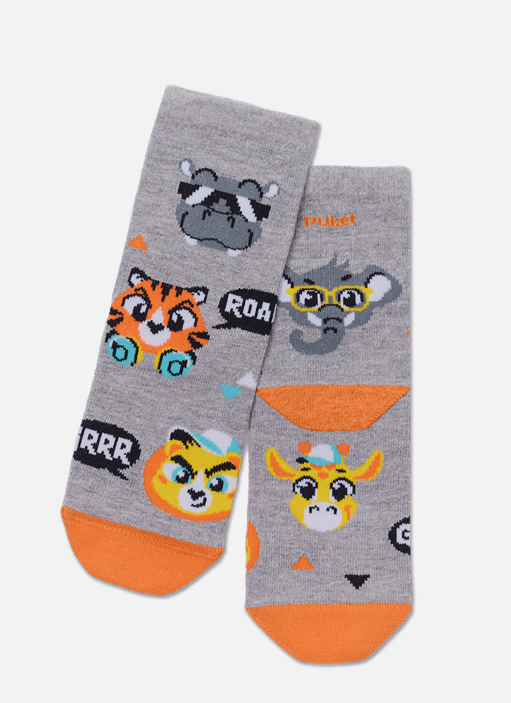 Meia-Cano-Medio-Menino-Animais