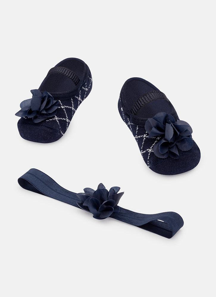 Kit-Faixa-De-Cabelo-E-Meia-Sapatilha-Com-Flor-Bebe-Menina