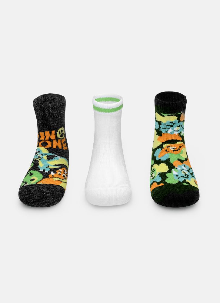 Kit-Com-3-Meias-Cano-Medio-Bebe-Menino-Dino-Trio