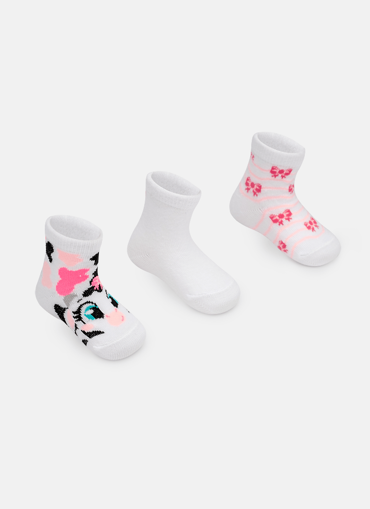 Kit-Com-3-Meias-Cano-Medio-Bebe-Menina-Vaca
