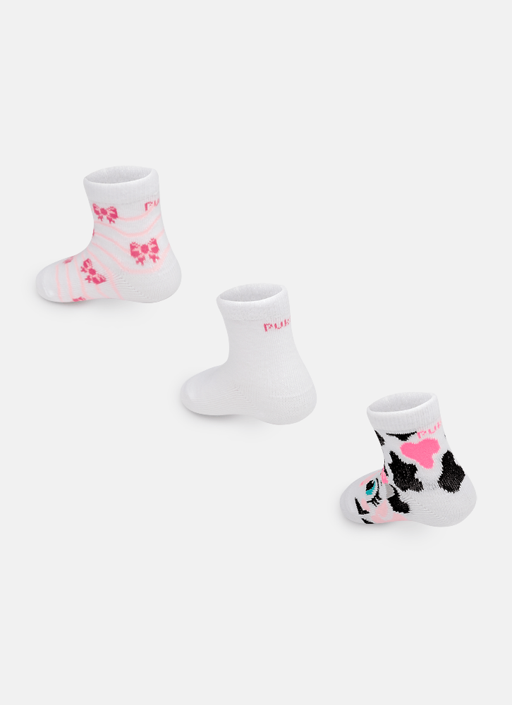 Kit-Com-3-Meias-Cano-Medio-Bebe-Menina-Vaca