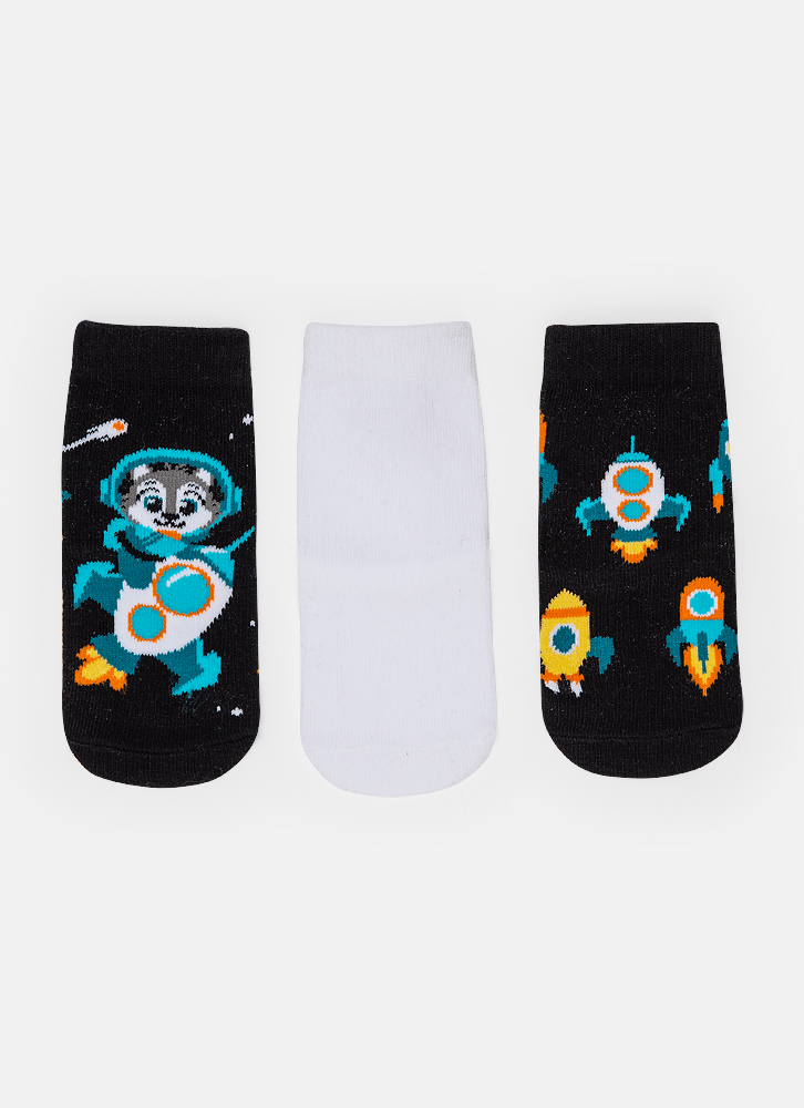 Kit-Com-3-Meias-Cano-Medio-Bebe-Menino-Lobo