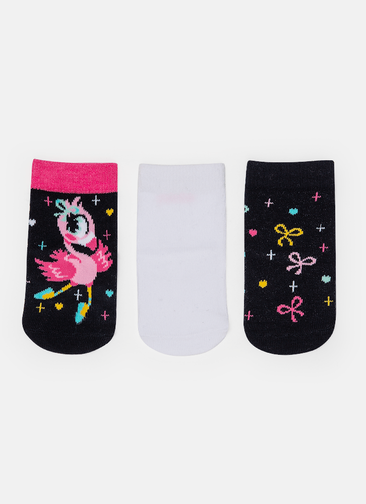 Kit-Com-3-Meias-Cano-Medio-Bebe-Menina-Flamingo
