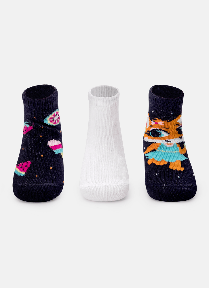 Kit-Com-3-Meias-Cano-Medio-Bebe-Menina-Raposa