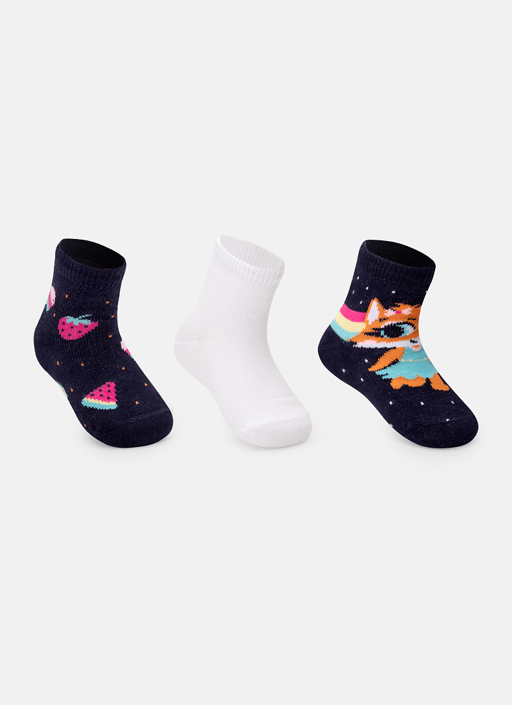 Kit-Com-3-Meias-Cano-Medio-Bebe-Menina-Raposa