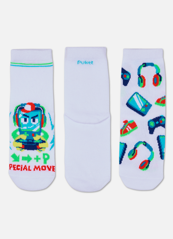 Kit-Com-3-Meias-Cano-Medio-Menino-Robo