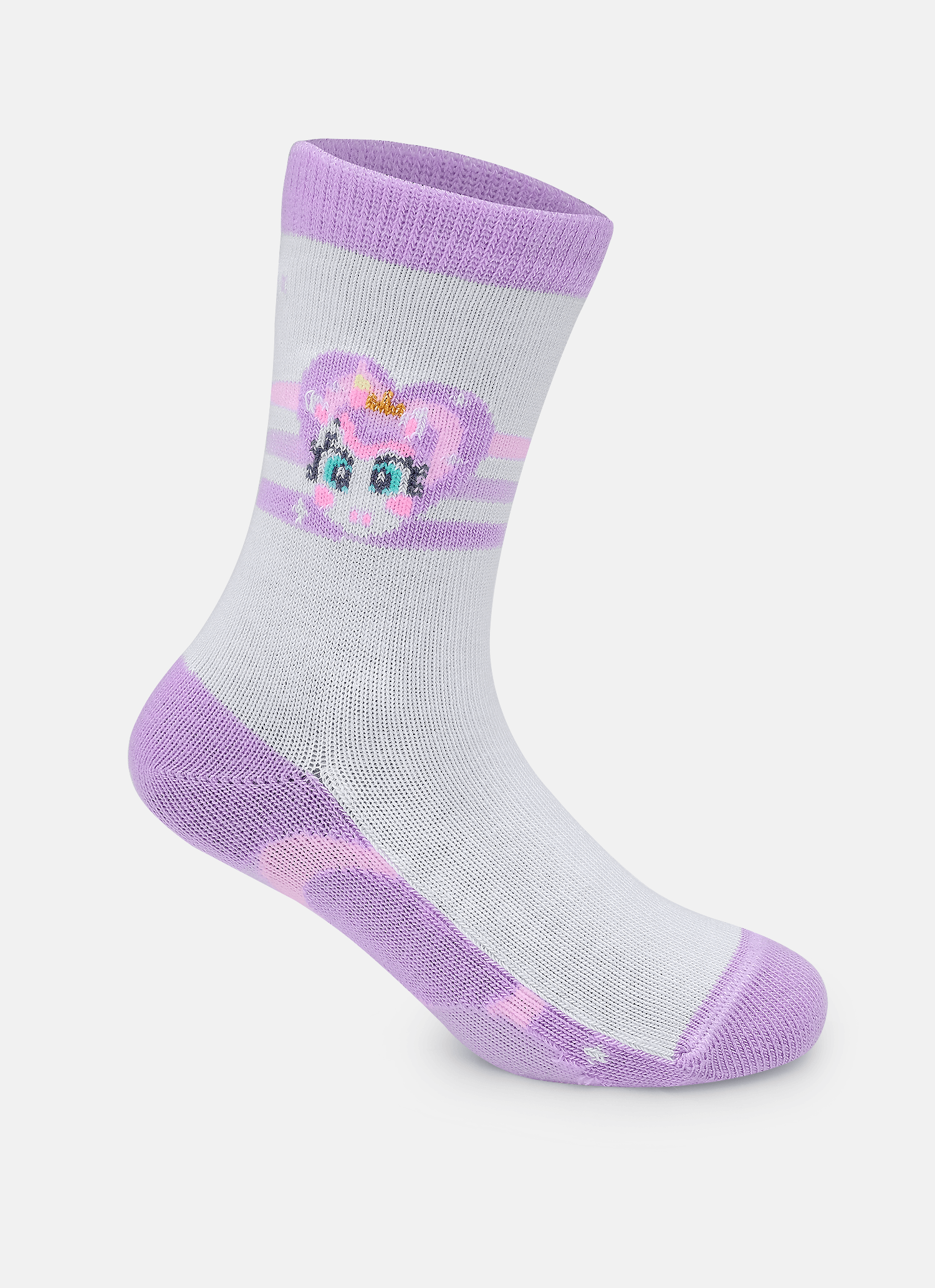 Meia-Cano-Longo-Bebe-Menina-Unicornio-Diamante