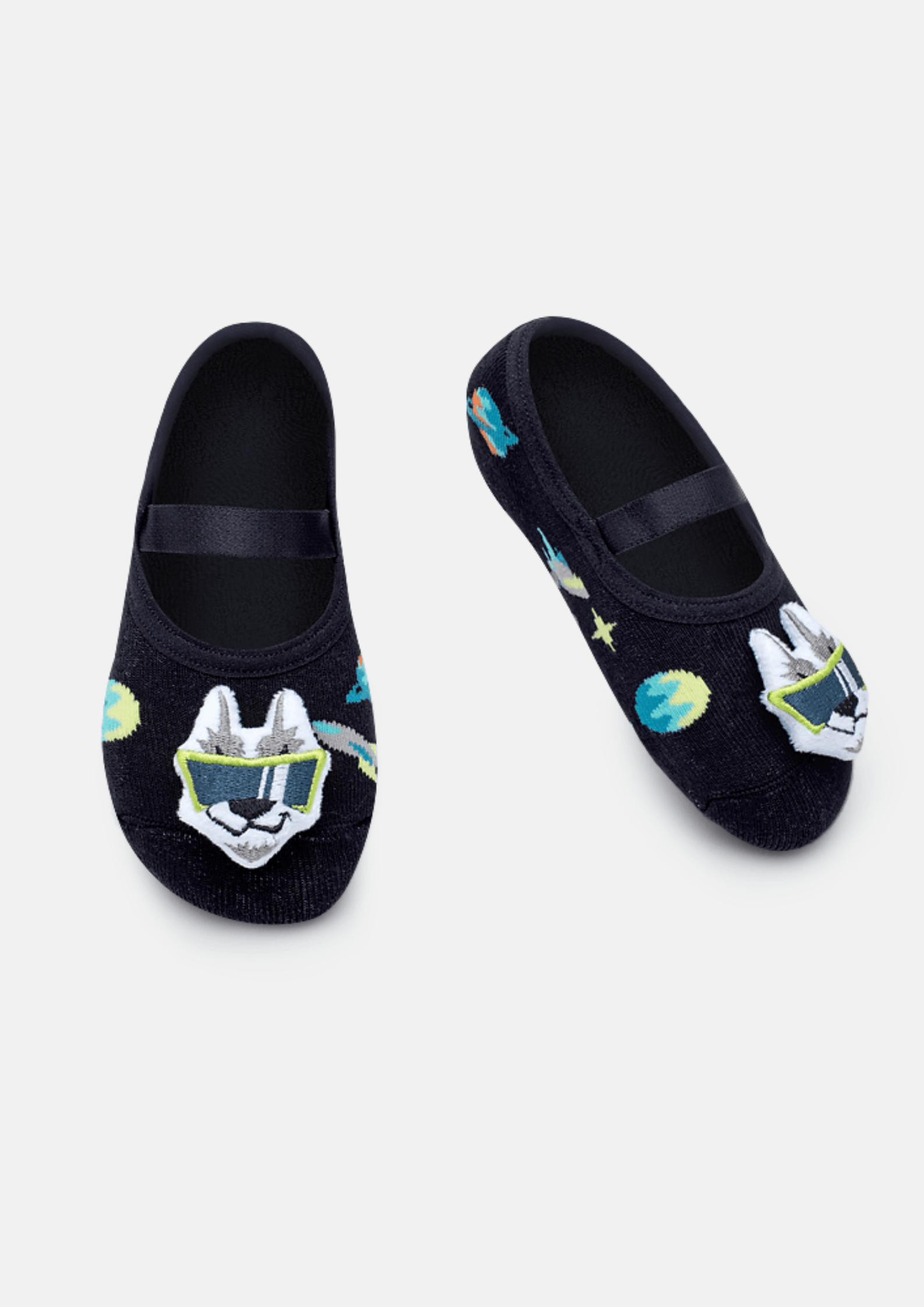 Meia-Sapatilha-Antiderrapante-Com-Aplique-De-Led-Bebe-Menino-Lobo-Space