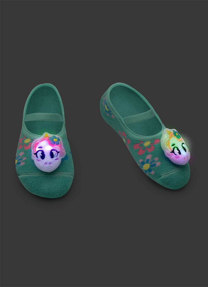 Meia-Sapatilha-Antiderrapante-Com-Aplique-De-Led-Bebe-Menina-Unicornio-Aloha
