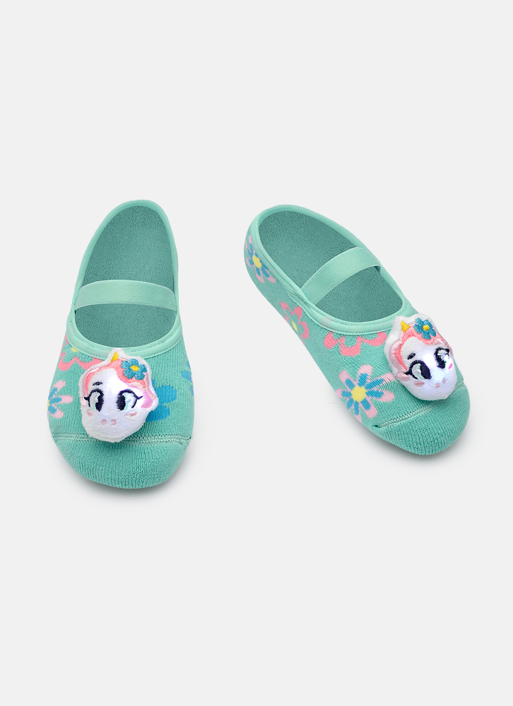 Meia-Sapatilha-Antiderrapante-Com-Aplique-De-Led-Menina-Unicornio-Aloha