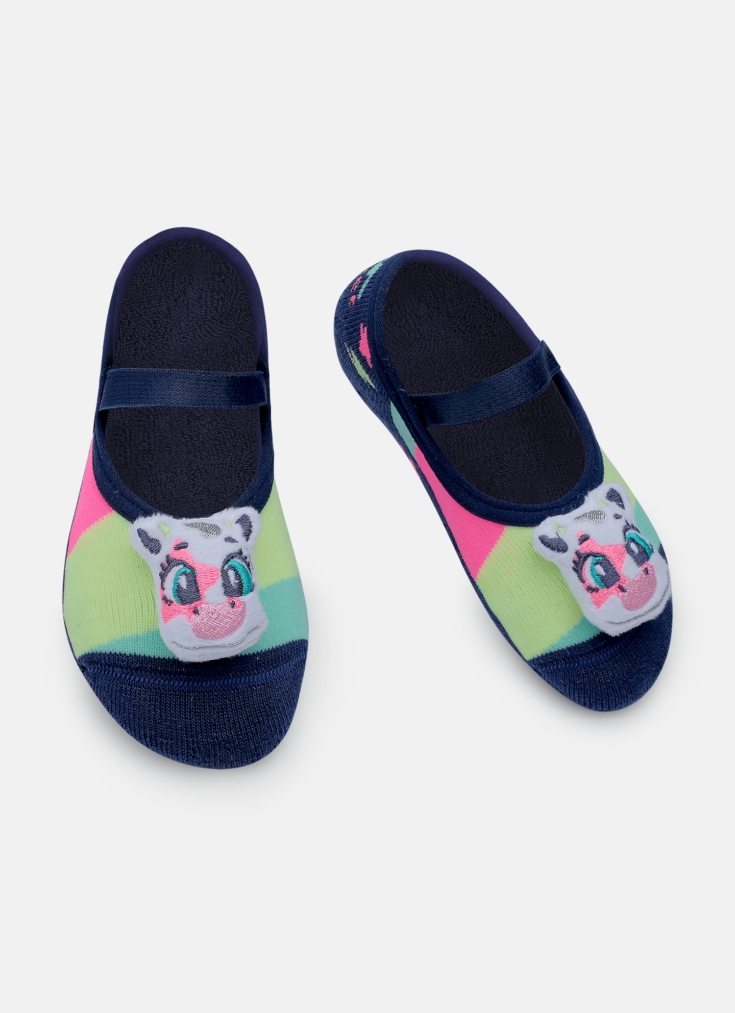 Meia-Sapatilha-Antiderrapante-Com-Aplique-De-Led-Feminina-Vaca-Moosic