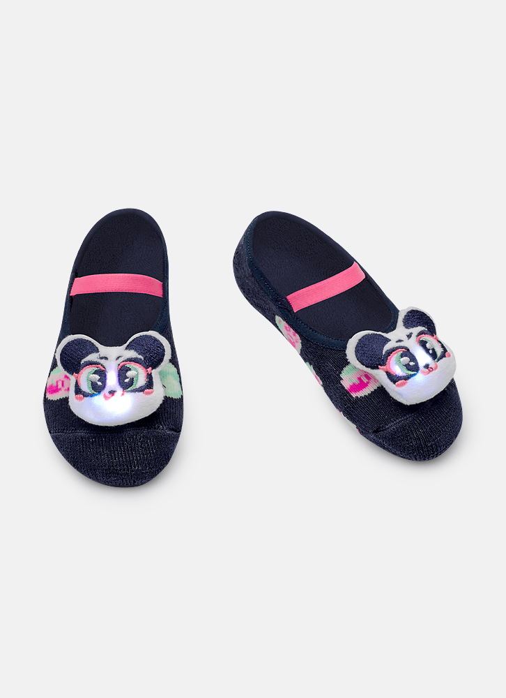 Meia-Sapatilha-Antiderrapante-Com-Aplique-De-Led-Bebe-Menina-Panda-Miami