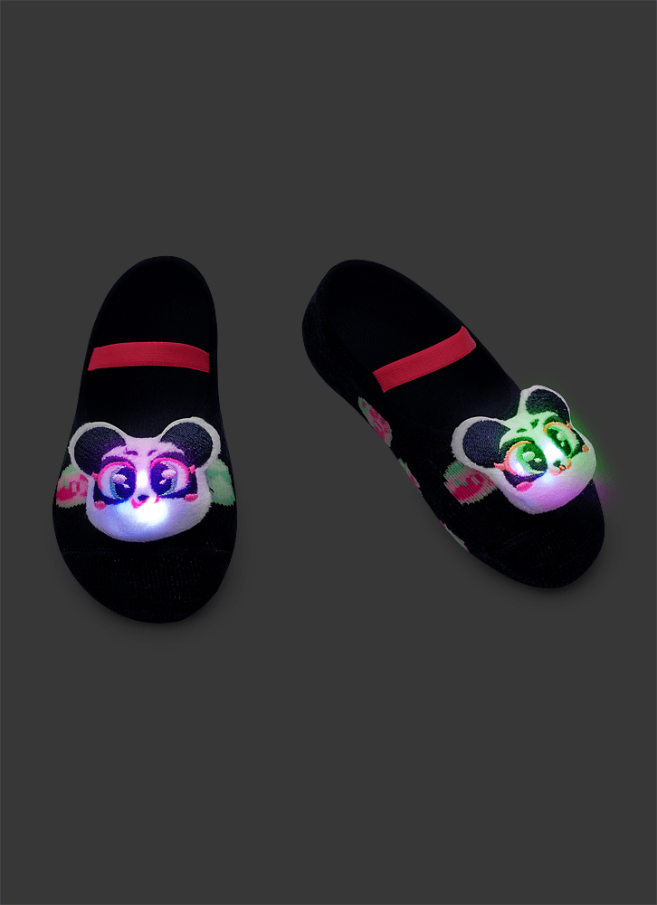 Meia-Sapatilha-Antiderrapante-Com-Aplique-De-Led-Bebe-Menina-Panda-Miami