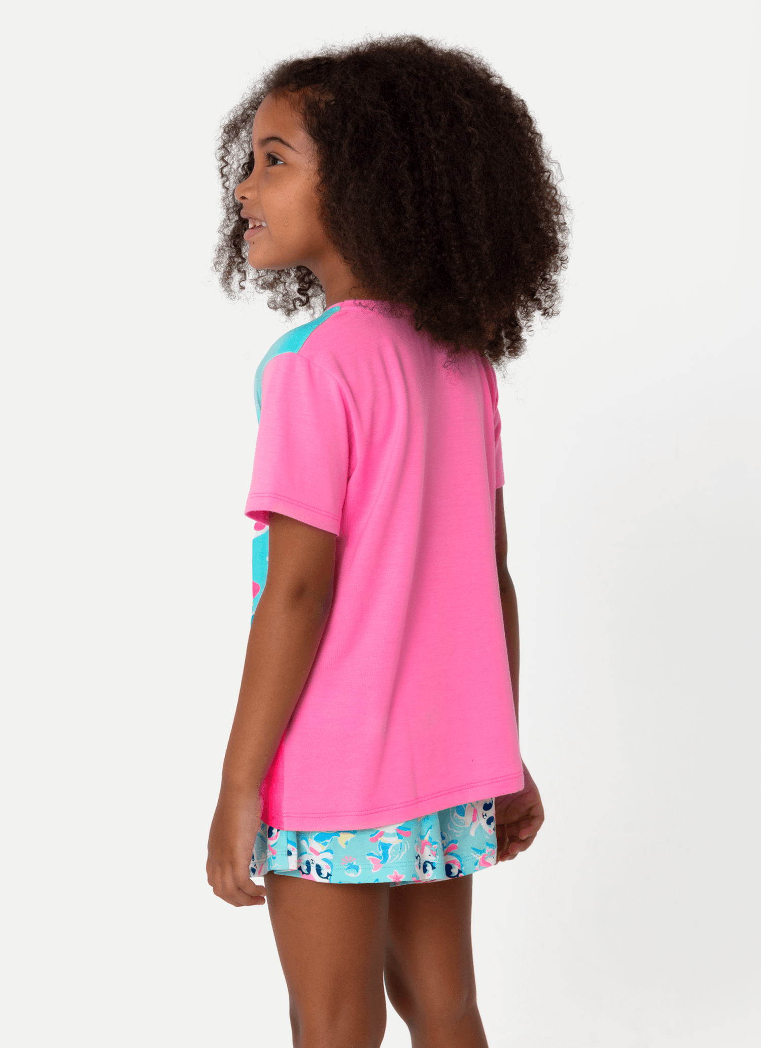 Pijama-Manga-Curta-Viscolycra-Menina-Multibichos-Sereia