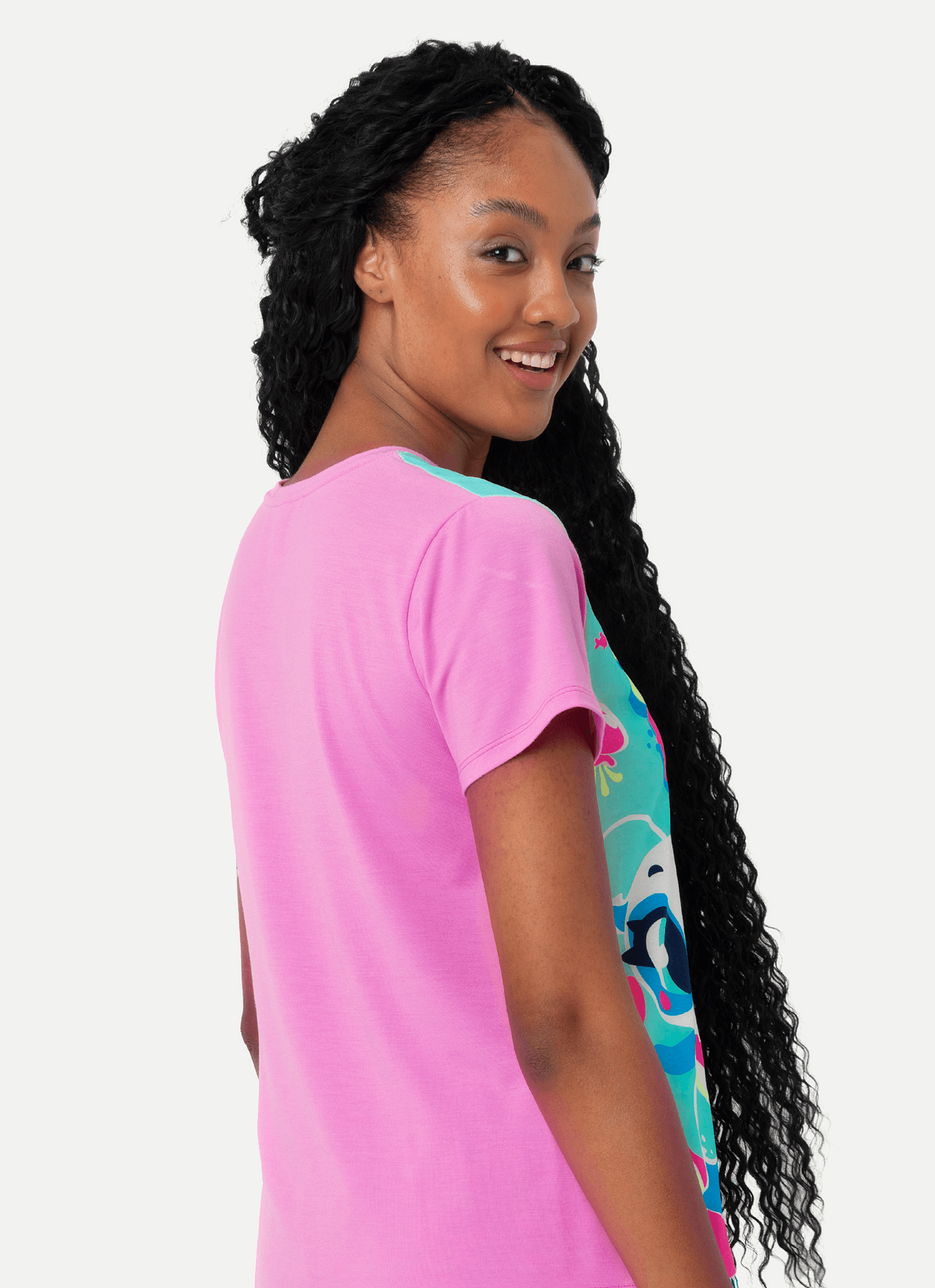 Pijama-Manga-Curta-Viscolycra-Feminino-Multibichos-Sereia