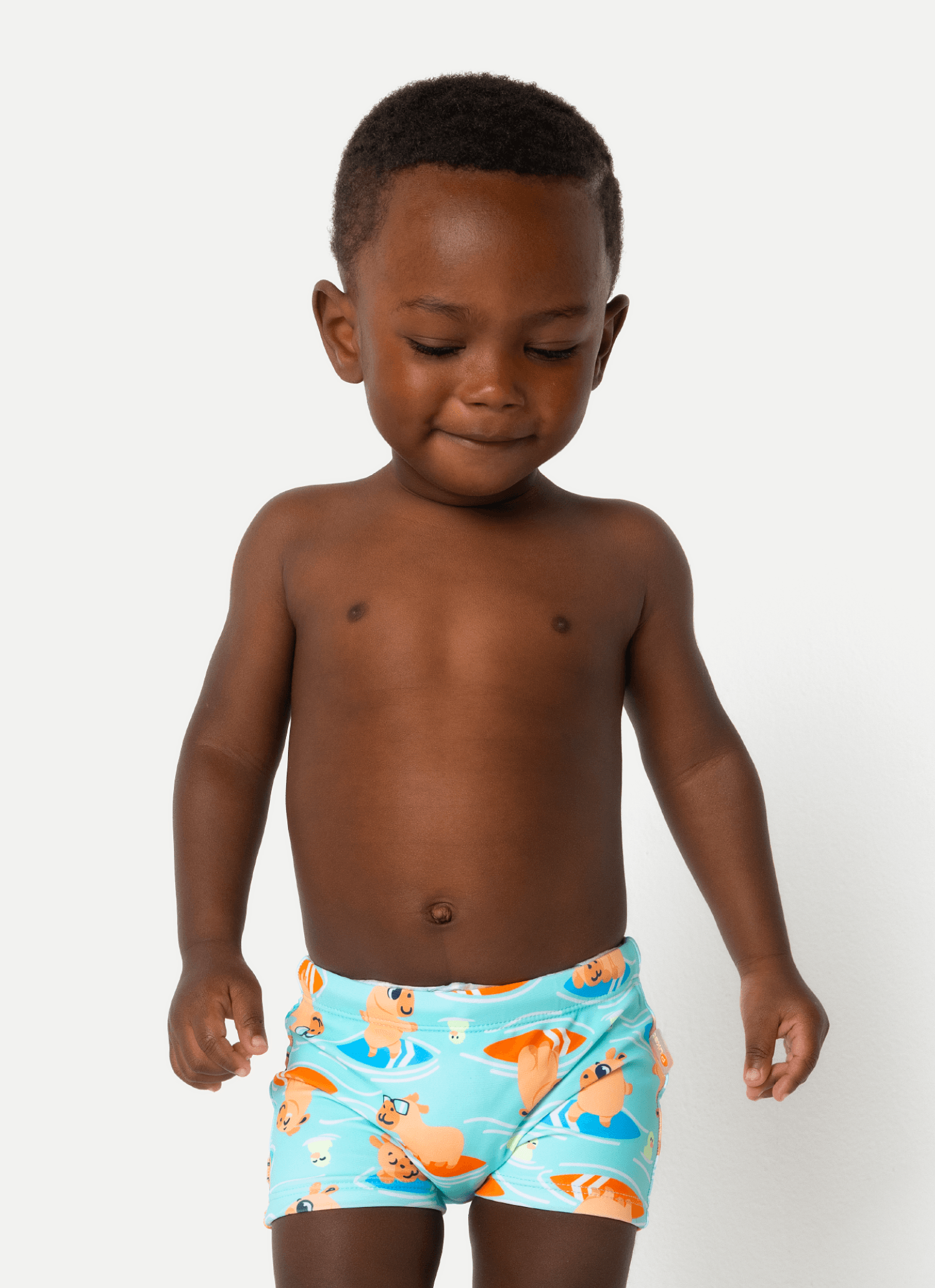 Sunga-Boxer-Com-Protecao-Solar-Bebe-Menino-Capivara-Surfista