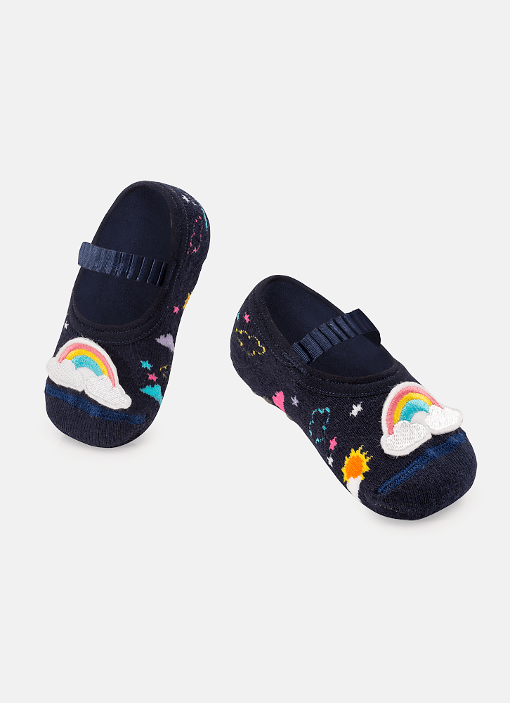 Meia-Sapatilha-Antiderrapante-Bebe-Menina-Arco-iris