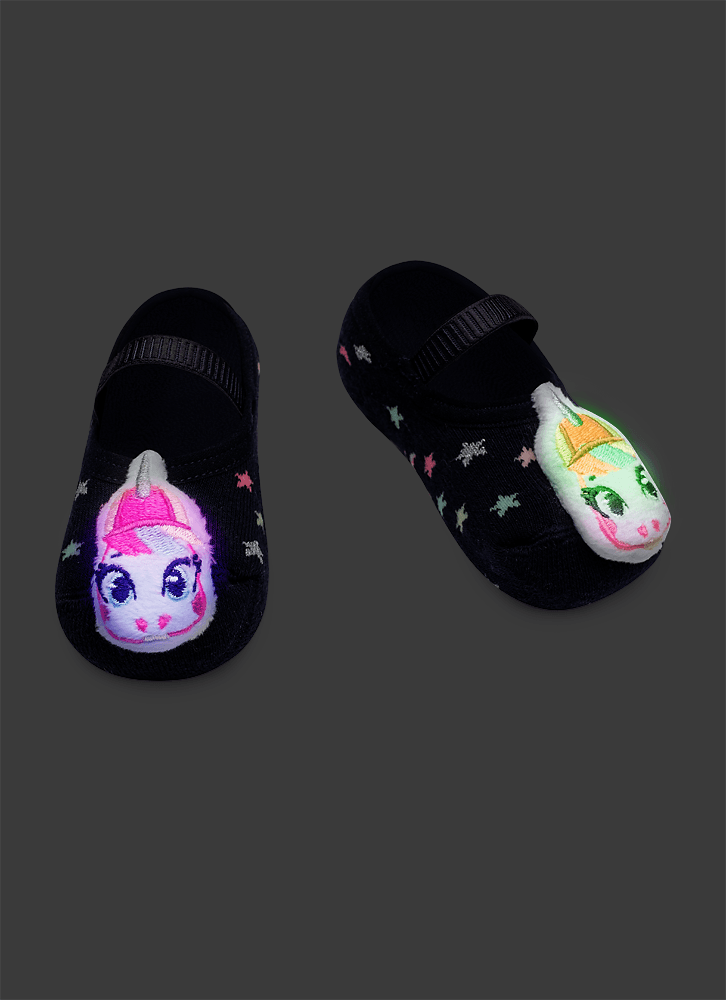 Meia-Sapatilha-Antiderrapante-Com-Aplique-De-Led-Bebe-Menina-Unicornio-Skate