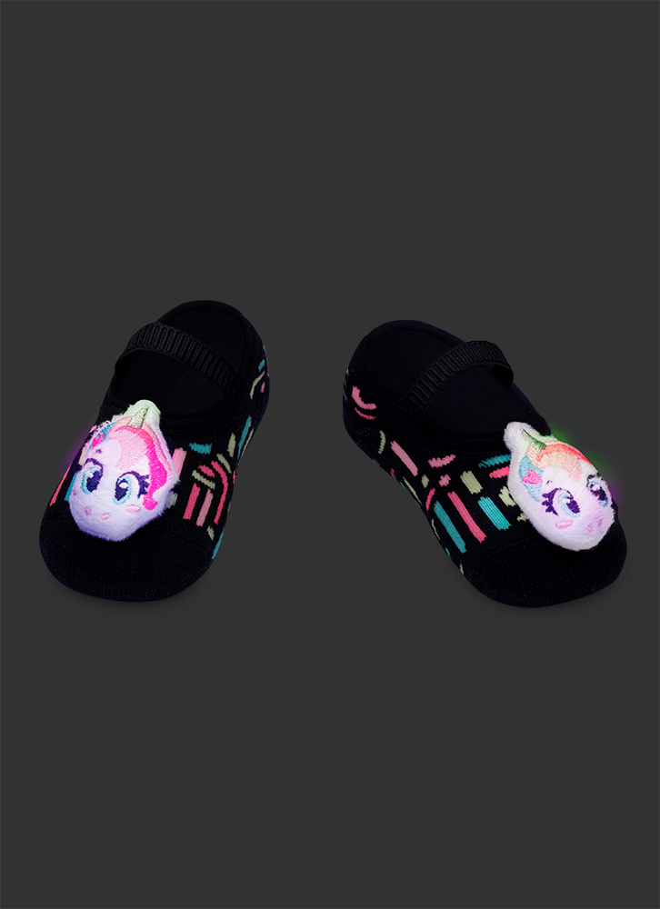 Meia-Sapatilha-Antiderrapante-Com-Aplique-De-Led-Bebe-Menina-Unicornio-Colorfull