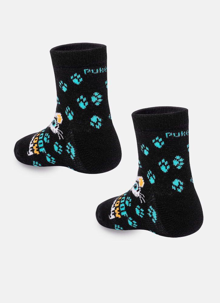 Meia-Cano-Medio-Bebe-Menino-Familia-Pets