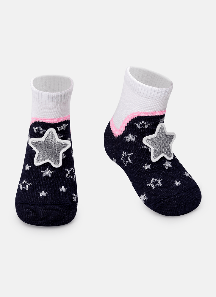 Meia-Cano-Medio-Bebe-Menina-Estrela