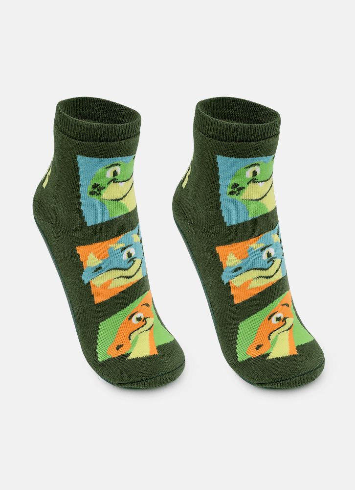 Meia-Cano-Medio-Com-Sola-Emborrachada-Menino-Teen-Dino-Trio