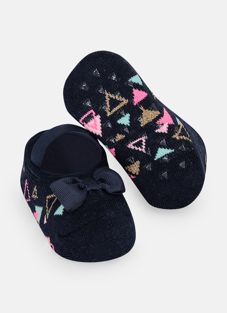 Meia-Sapatilha-Antiderrapante-Bebe-Menina-Laco-Azul-Marinho
