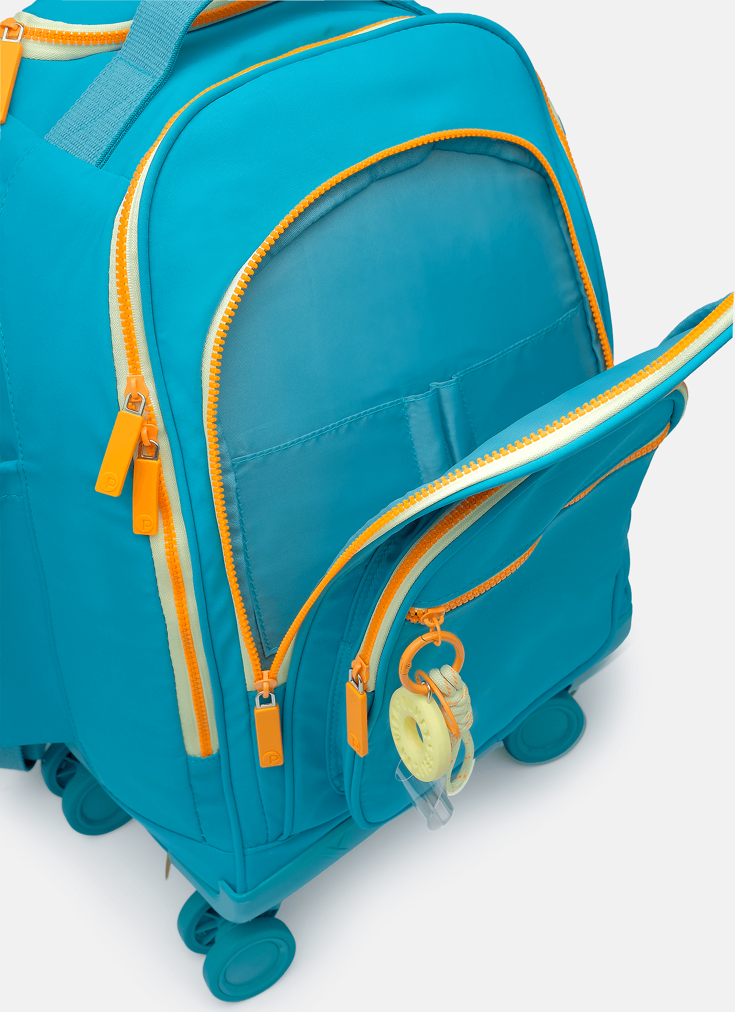 Mochila-Com-Rodinha-360-Azul-Petroleo-E-Laranja