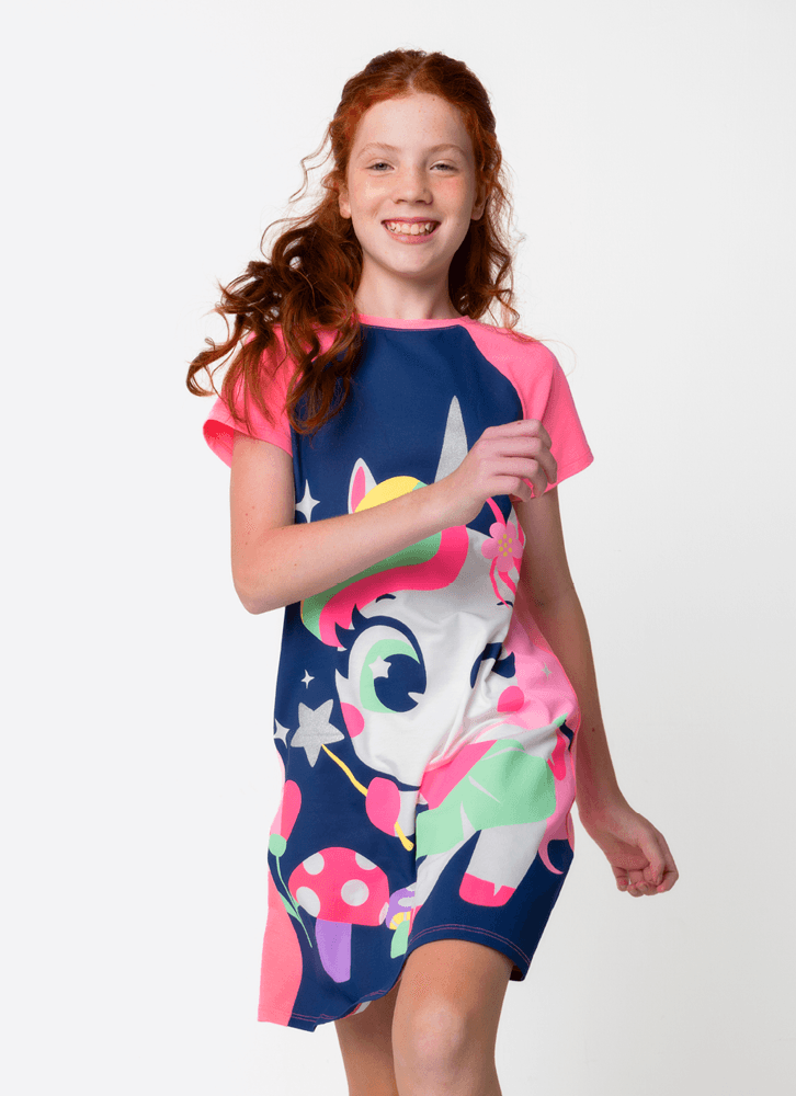 Camisola-Manga-Curta-Viscolycra-Menina-Teen-Unicornio-Encantada