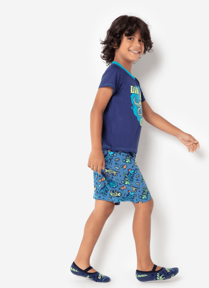 Pijama-Manga-Curta-Viscolycra-Menino-Dinossauro-Fosseis