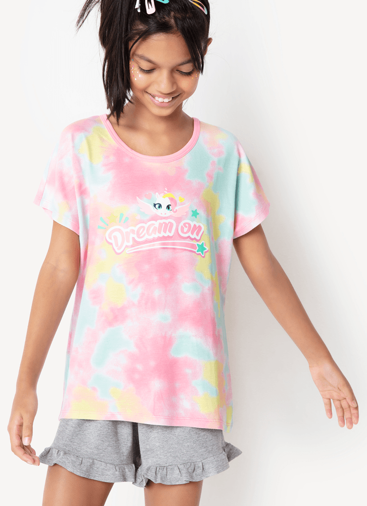 Pijama-Manga-Curta-Visocolycra-Menina-Unicornio-Love