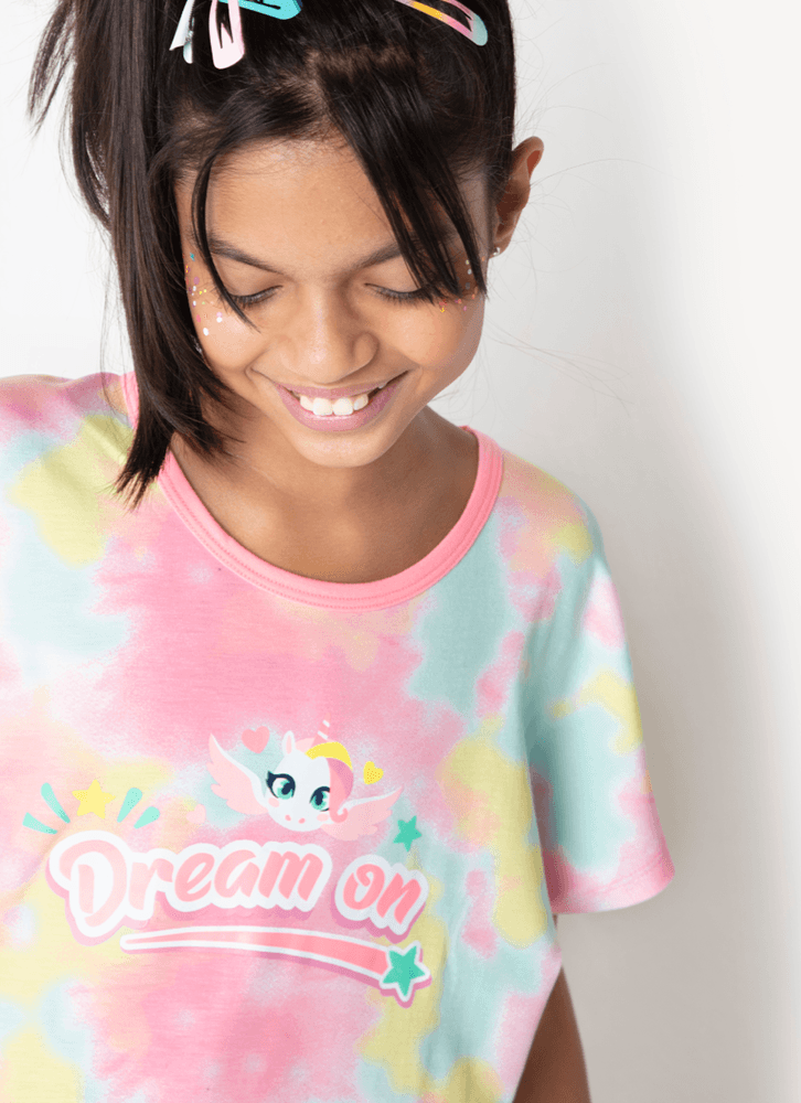 Pijama-Manga-Curta-Visocolycra-Menina-Unicornio-Love