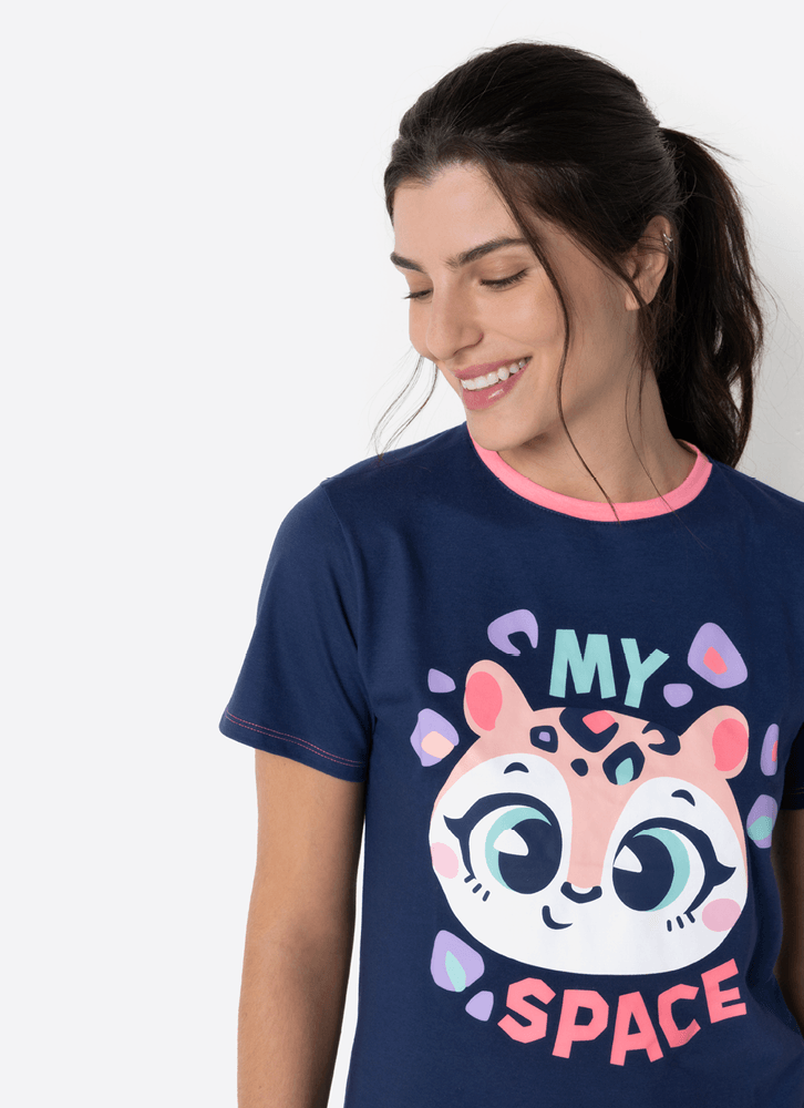 Pijama-Manga-Curta-Algodao-Feminino-Onca-Fantastica