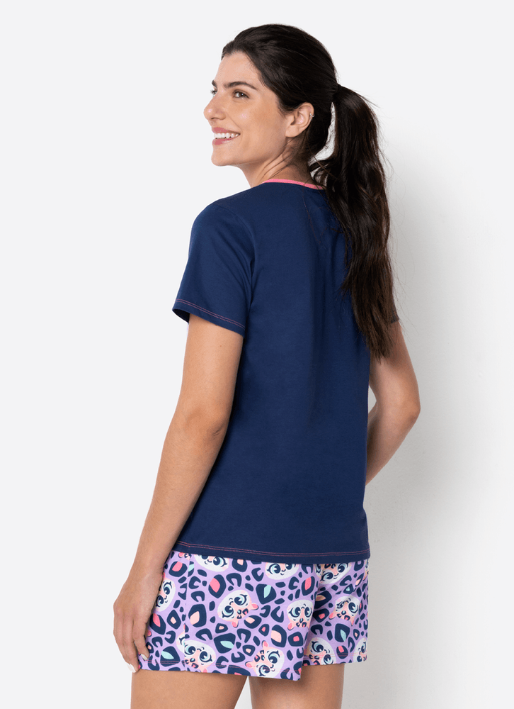 Pijama-Manga-Curta-Algodao-Feminino-Onca-Fantastica