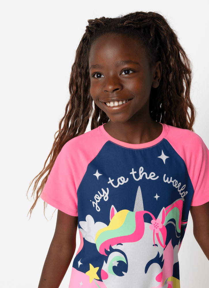 Pijama-Manga-Curta-Viscolycra-Menina-Teen-Unicornio-Encantada