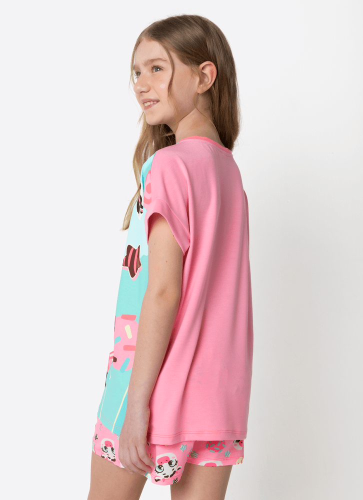 Pijama-Manga-Curta-Viscolycra-Menina-Teen-Vaca-Chocolate