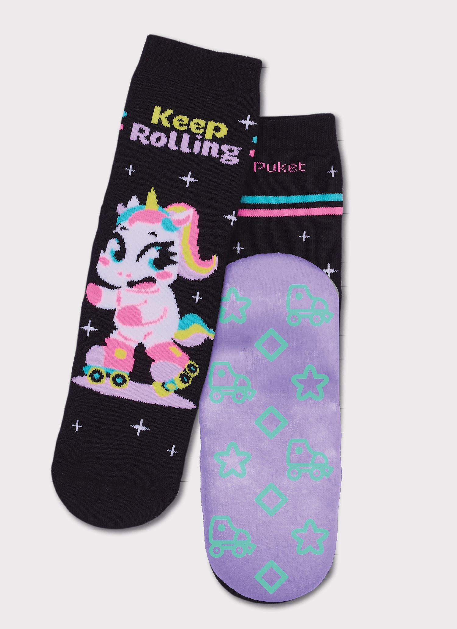 Meia-Soquete-Com-Sola-Emborrachada-Menina-Unicornio