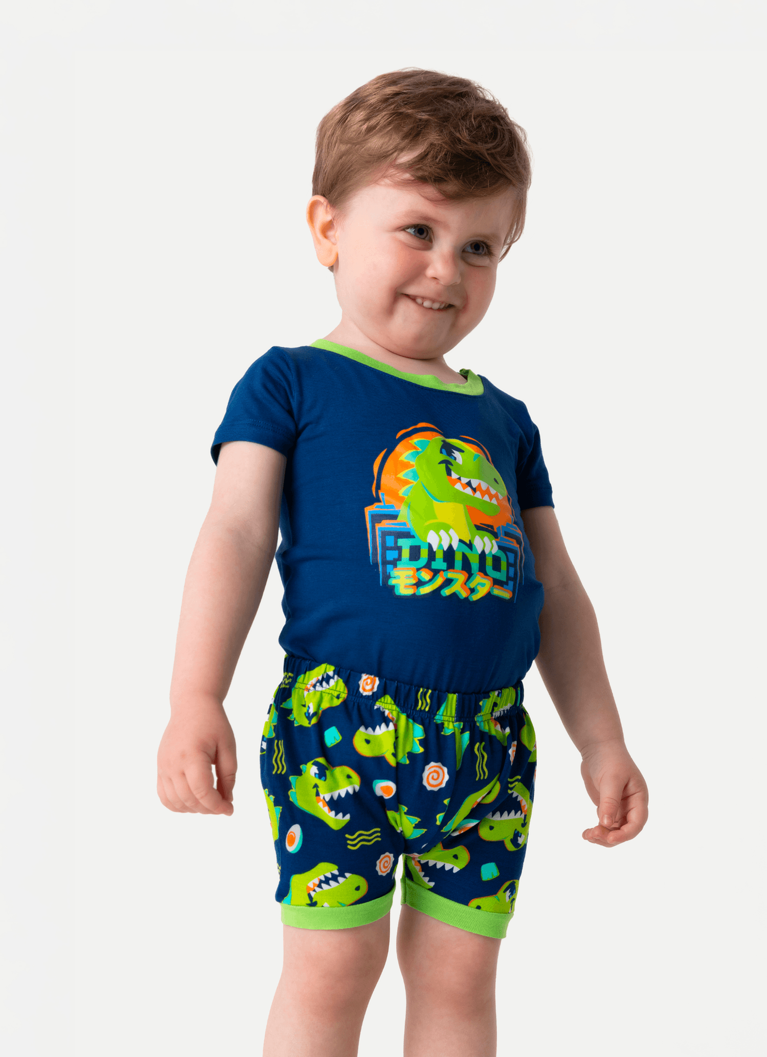 Pijama-Manga-Curta-Viscolycra-Bebe-Menino-Dino-Ramen