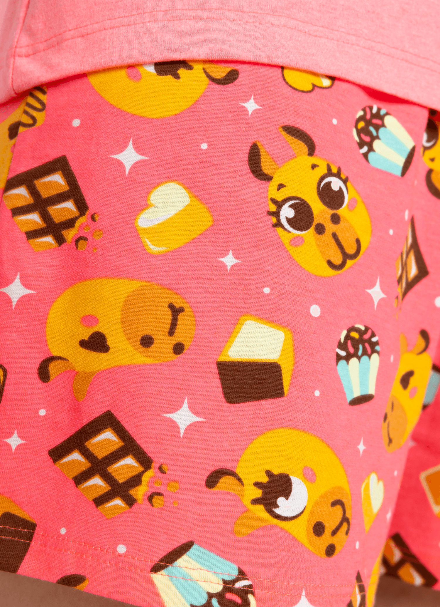 Pijama-Manga-Curta-Algodao-Feminino-Capivara-Chocolate