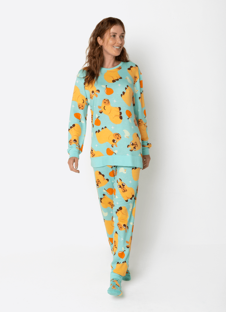 Pijama-Manga-Longa-Moletinho-Adulto-Unissex-Capivara-Vibes