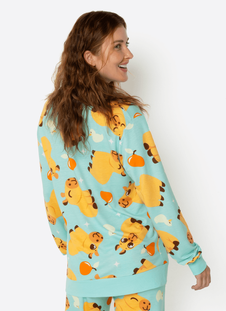 Pijama-Manga-Longa-Moletinho-Adulto-Unissex-Capivara-Vibes