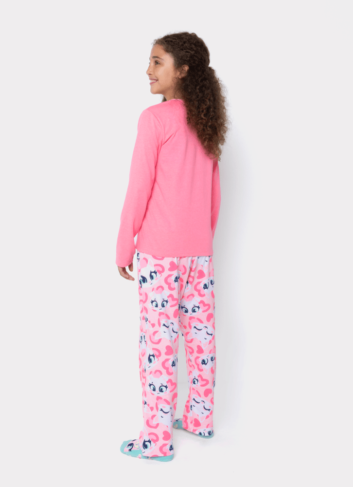 Pijama-Manga-Longa-Algodao-Menina-Teen-Gata