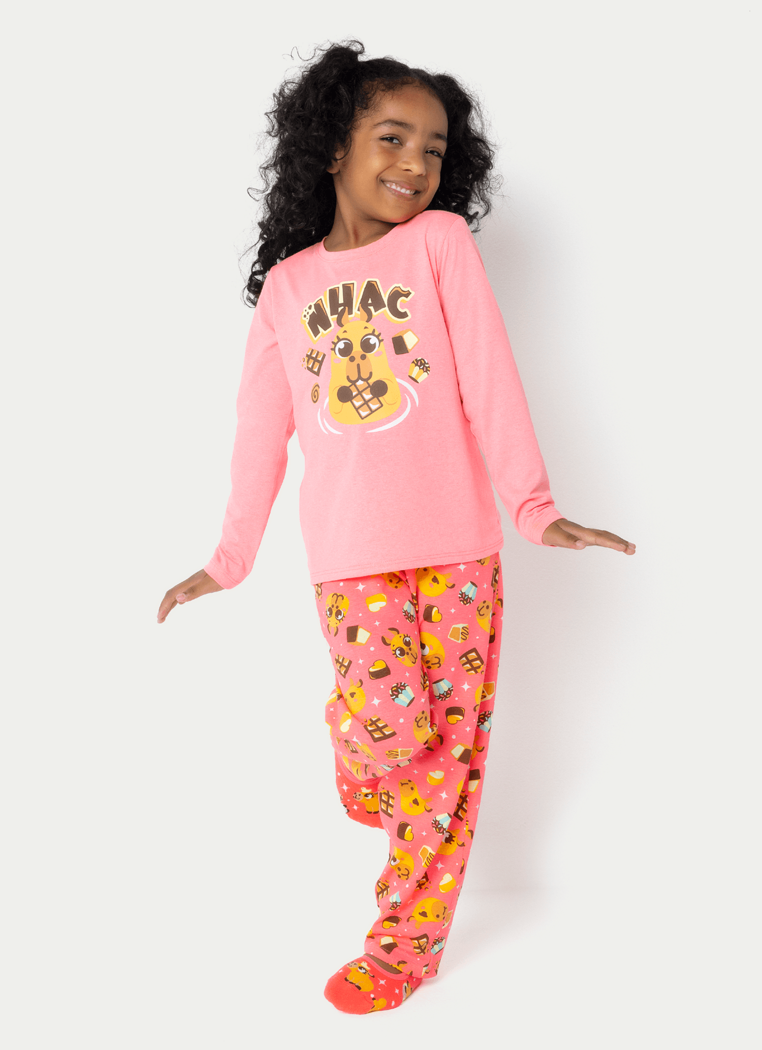 Pijama-Manga-Longa-Algodao-Menina-Capivara-Chocolate