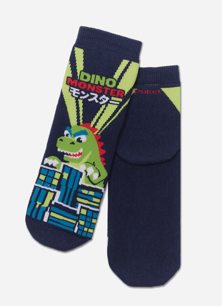 Meia-Cano-Medio-Com-Sola-Emborrachada-Menino-Dino-Monster