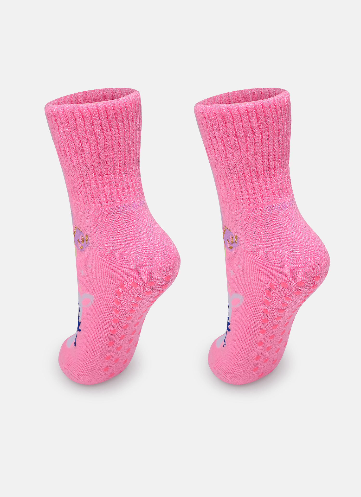Meia-Botinha-Antiderrapante-Feminino-Unicornio-Diamante
