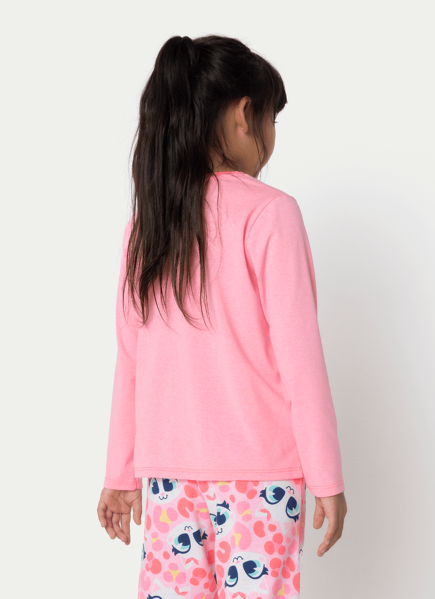 Pijama-Manga-Longa-Algodao-Menina-Gata-Cereja