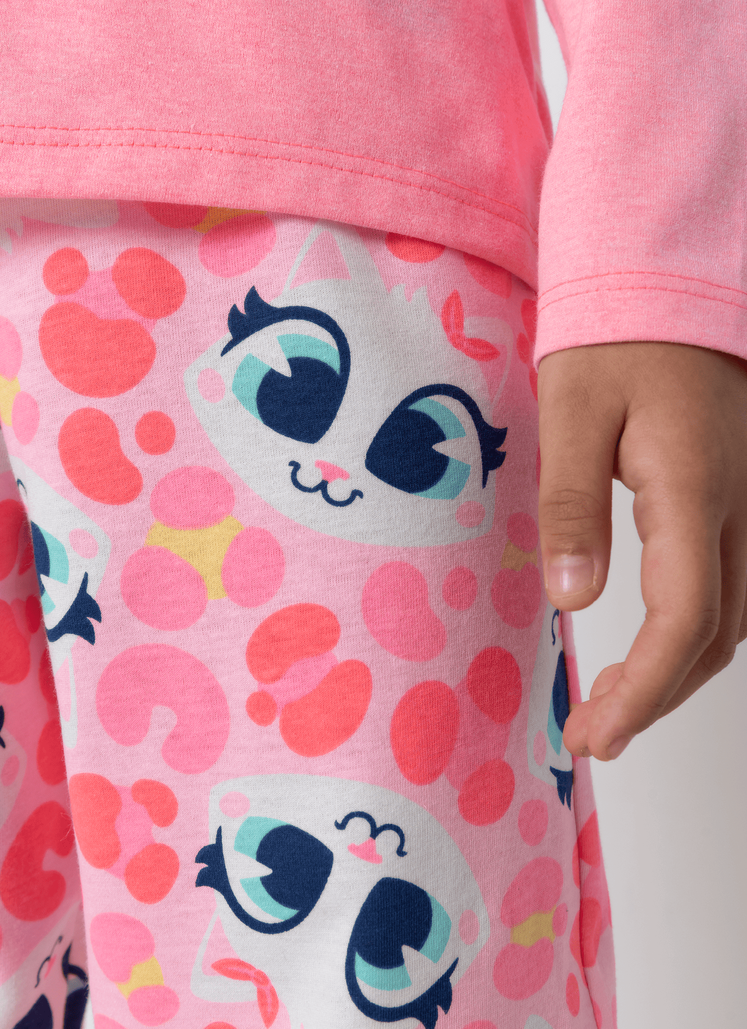 Pijama-Manga-Longa-Algodao-Menina-Gata-Cereja