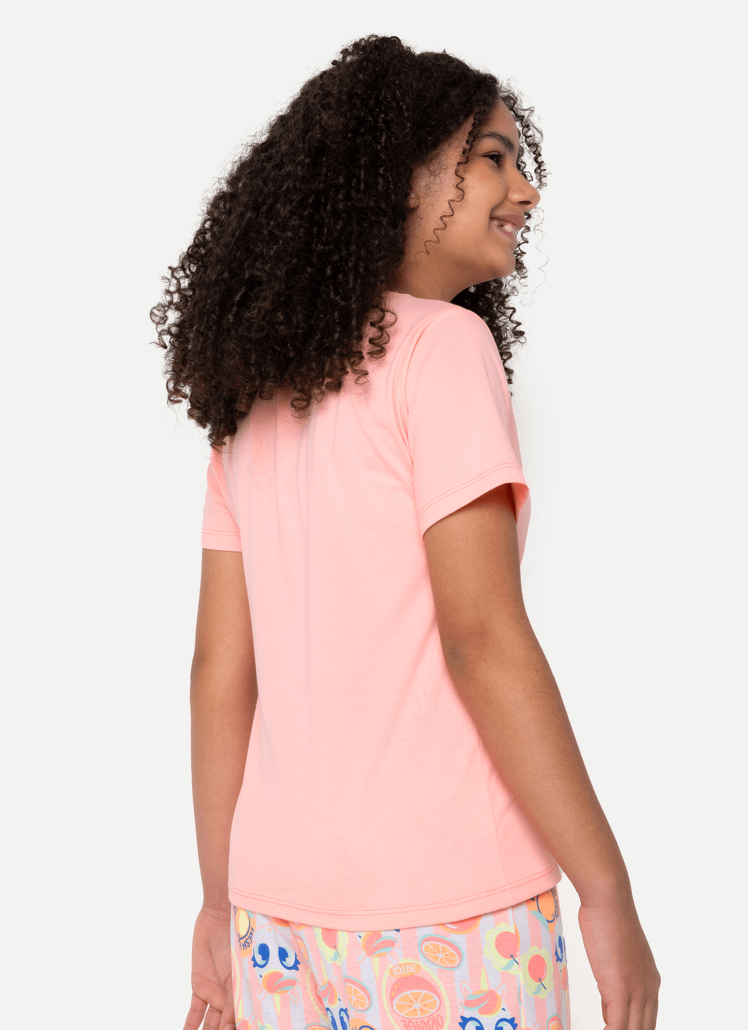 Pijama-Manga-Curta-Algodao-Menina-Teen-Unicornio-Frutas