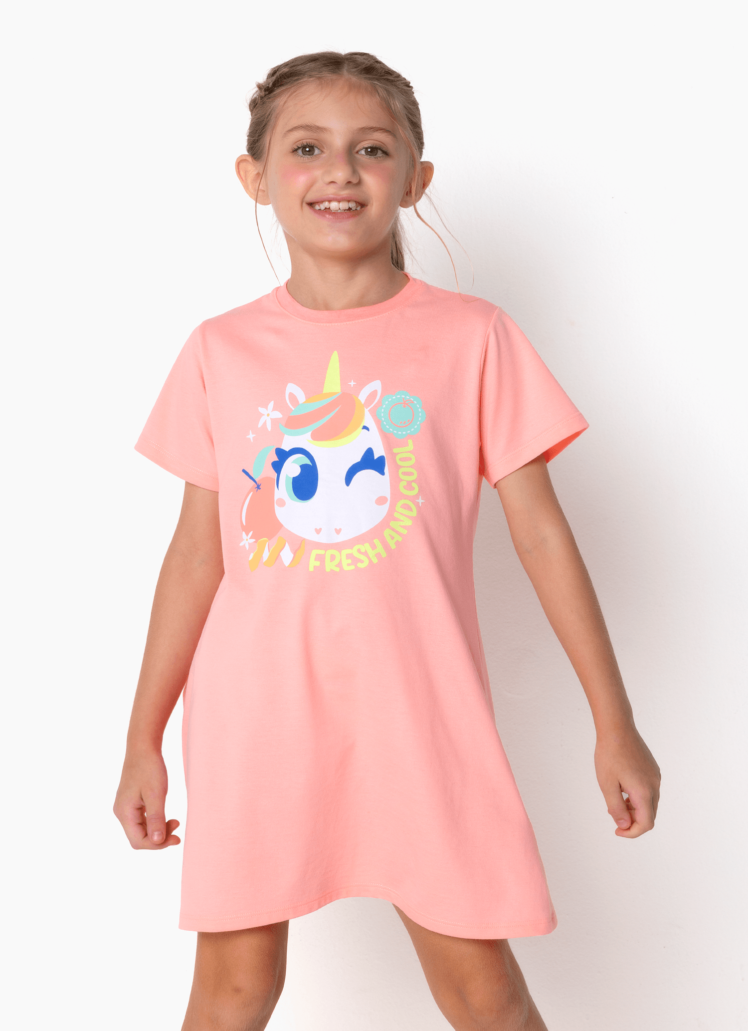 Camisola-Manga-Curta-Algodao-Menina-Unicornio-Frutas