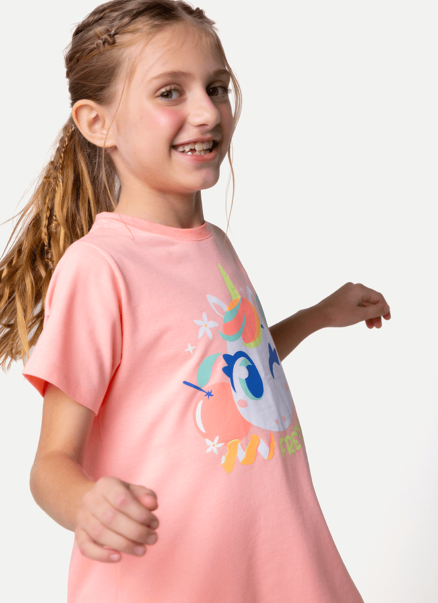 Camisola-Manga-Curta-Algodao-Menina-Unicornio-Frutas